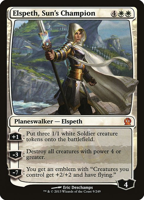 (英)【Foil】太陽の勇者、エルズペス / Elspeth, Sun's Champion【THS】 No.009