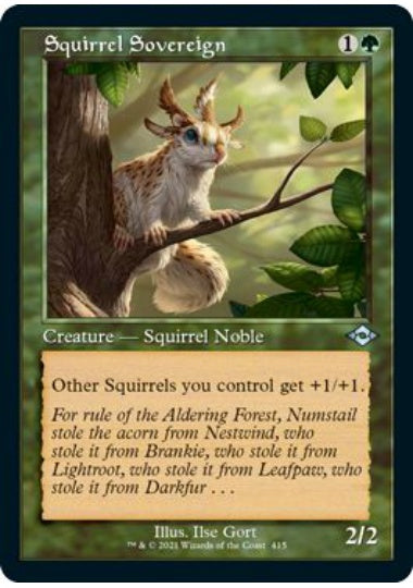 (英)【エッチングFoil】リスの君主 / Squirrel Sovereign ★ショーケース枠★(旧枠加工カード) 【MH2】 No.415