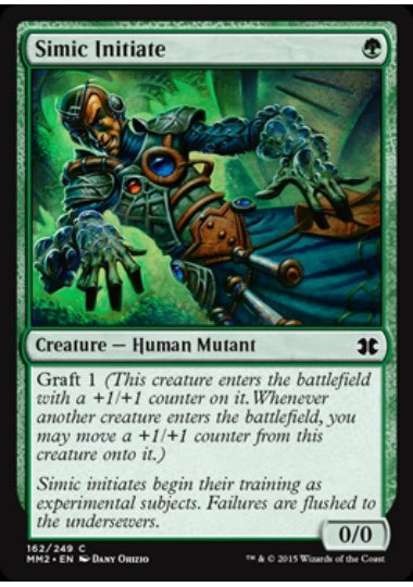 (英)【Foil】シミックの信徒 / Simic Initiate【MM2】 No.162