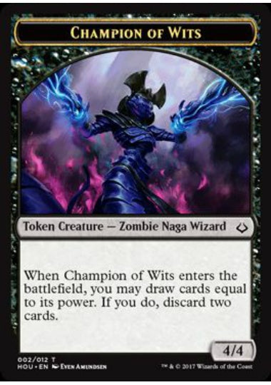 (英)機知の勇者トークン / Champion of Wits Token【HOU-TOKEN】 No.002