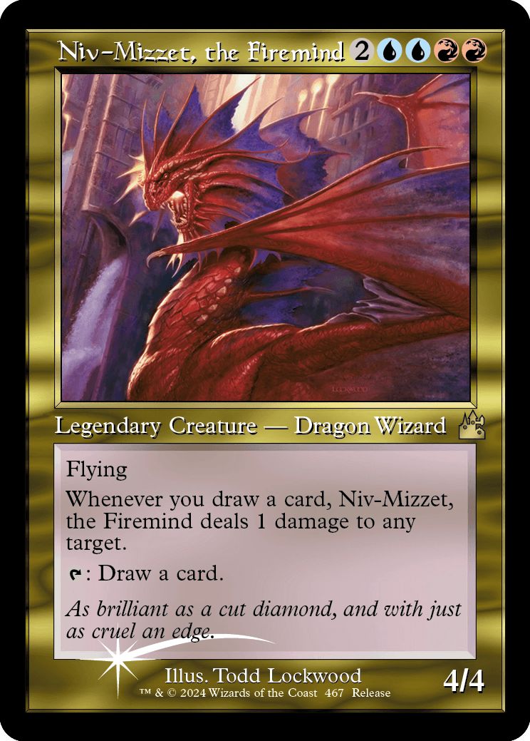 (英)【Foil】火想者ニヴ＝ミゼット / Niv-Mizzet, the Firemind【RVR】発売記念パーティプロモ No.467