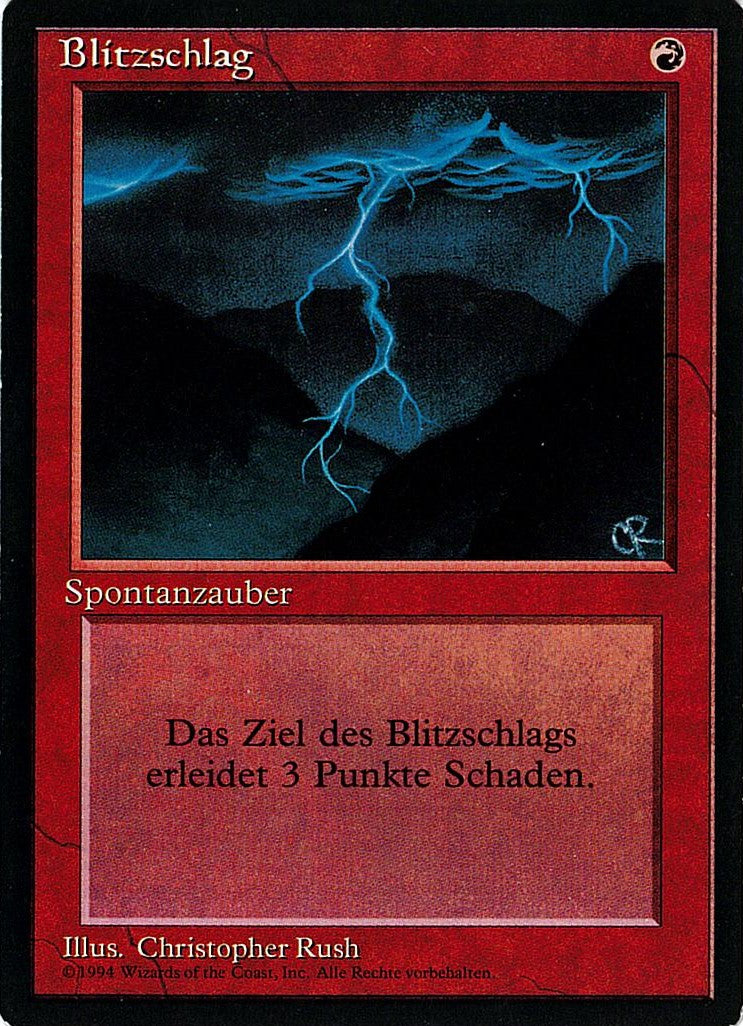 (ドイツ語)Blitzschlag / Lightning Bolt【3ED】 黒枠 No.162