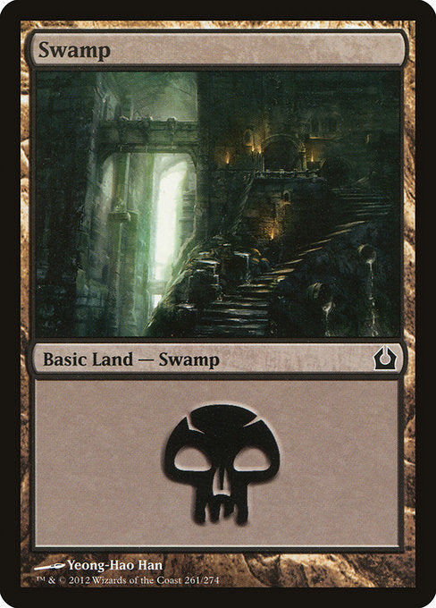 (英)【Foil】沼 / Swamp【RTR】 No.261
