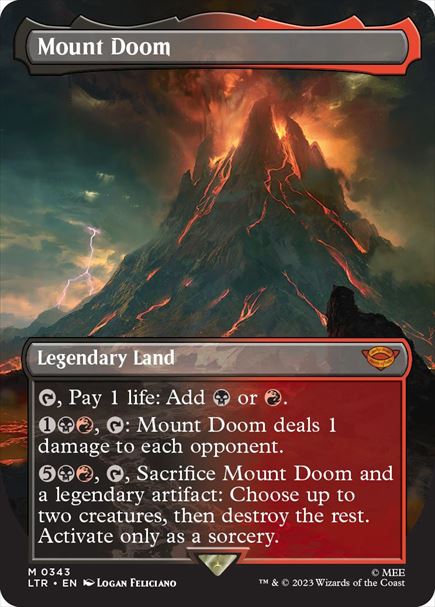 (英)【Foil】滅びの山 / Mount Doom ★ボーダーレス★ 【LTR】 No.343