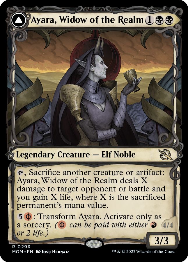 (英)【Foil】王国の未亡人、アヤーラ / Ayara, Widow of the Realm - 炉の女王、アヤーラ / Ayara, Furnace Queen ★ショーケース枠★(次元ブースター・ファン) 【MOM】 No.296