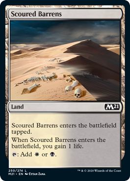 (英)【Foil】磨かれたやせ地 / Scoured Barrens【M21】 No.250