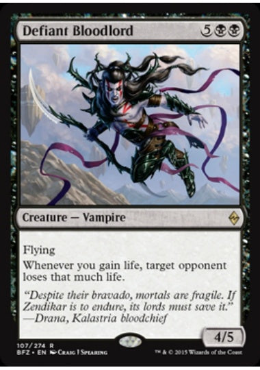 (英)【Foil】果敢な血王 / Defiant Bloodlord【BFZ】 No.107