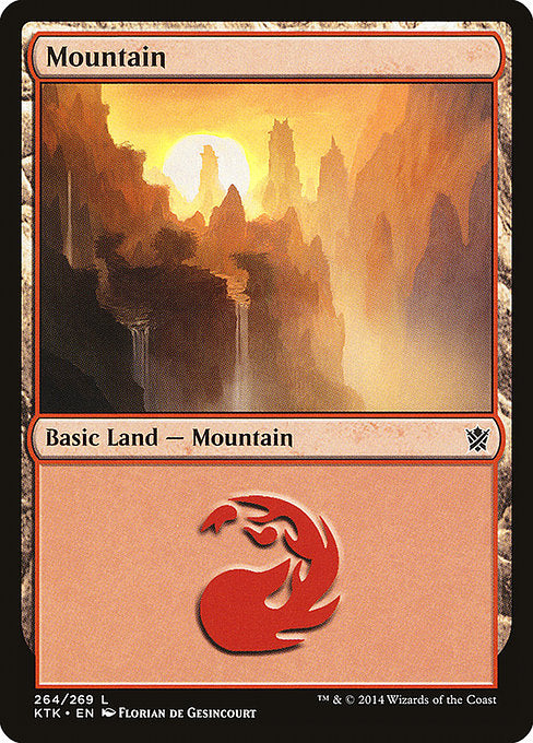 (英)【Foil】山 / Mountain【KTK】 No.264