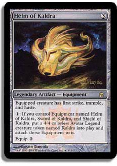 (英)【Foil】カルドラの兜 / Helm of Kaldra【5DN】プレリリースプロモ No.131