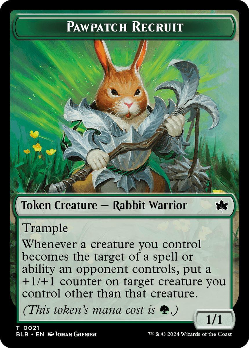 (英)脚当ての補充兵トークン / Pawpatch Recruit Token【BLB-TOKEN】 No.021