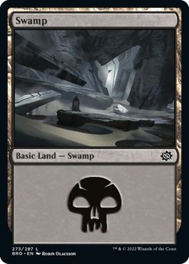 (英)【Foil】沼 / Swamp【BRO】 No.273