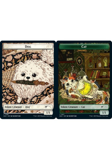 (英)【Foil】犬トークン / Dog Token No.1516 - 猫トークン / Cat Token【SLD】Secret Lair Commander Deck: Raining Cats and Dogs No.1517