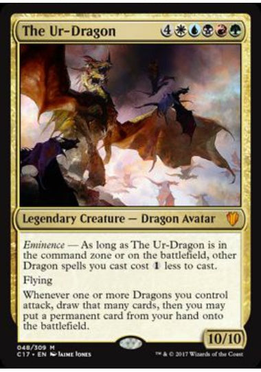 (英)【Foil】始祖ドラゴン / The Ur-Dragon【C17】 No.048