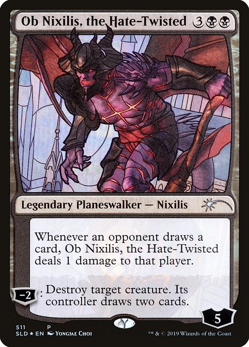 (英)【Foil】憎悪に歪む者、オブ・ニクシリス / Ob Nixilis, the Hate-Twisted【SLD】Stained-Glass Planeswalkers No.511