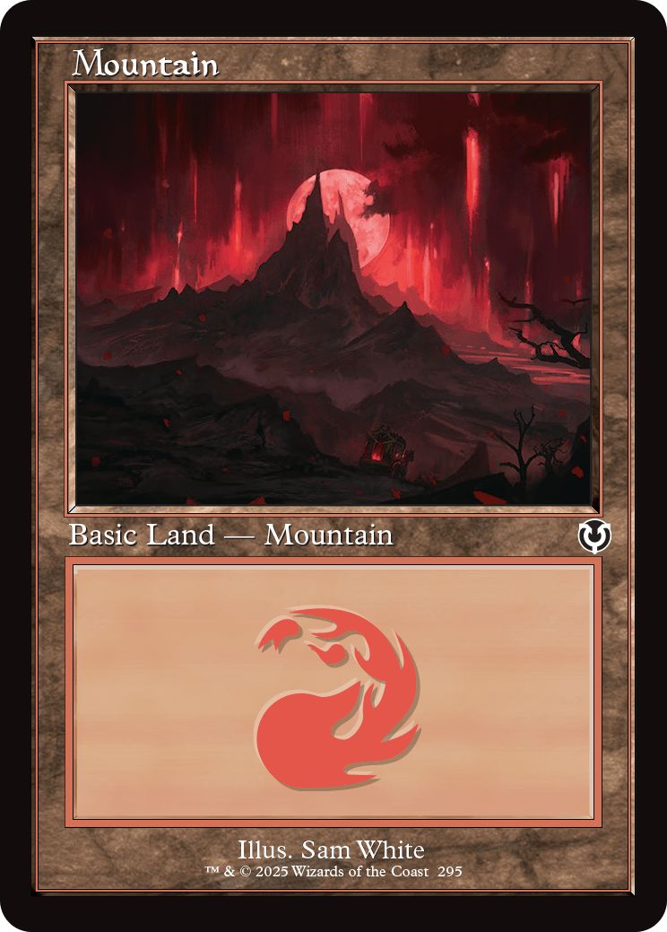 (英)【Foil】山 / Mountain【INR】旧枠 No.295