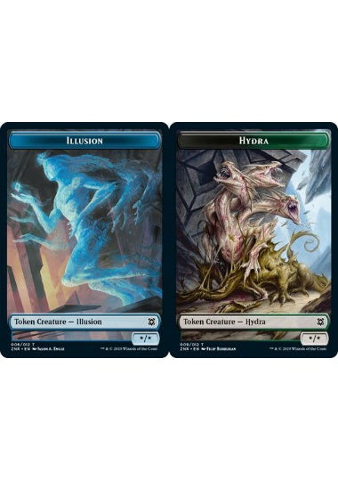(英)【Foil】イリュージョントークン / Illusion TokenNo.006 - ハイドラトークン / Hydra Token【ZNR-TOKEN】 No.009