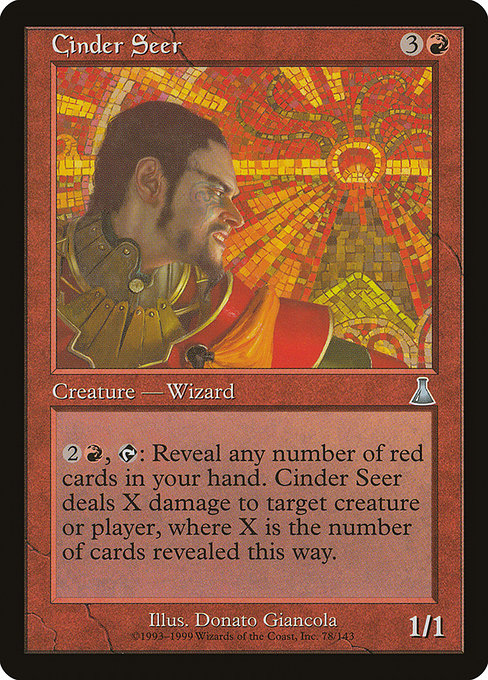 (英)【Foil】燃えがらの予見者 / Cinder Seer【UDS】 No.078