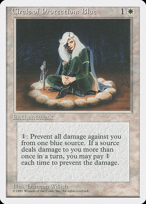 (英)青の防御円 / Circle of Protection: Blue【4ED】 No.015