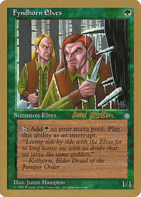 (英)フィンドホーンのエルフ / Fyndhorn Elves【WC97】 World Championship Decks 1997 Svend Geertsen 金枠 No.060