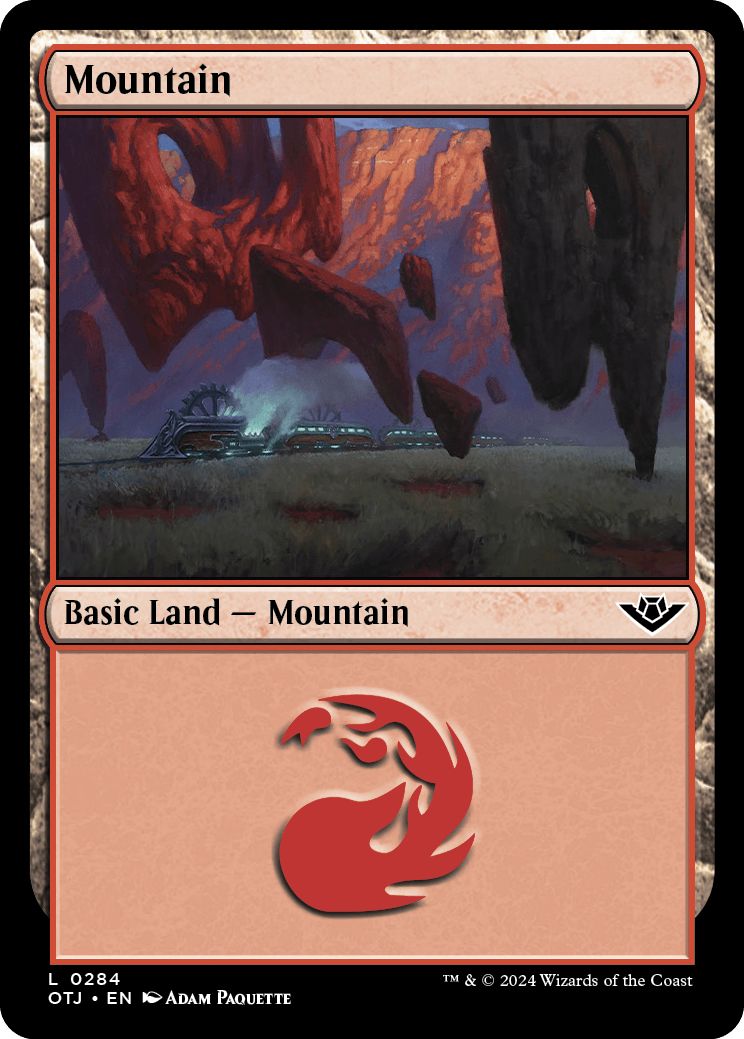 (英)【Foil】山 / Mountain【OTJ】 No.284