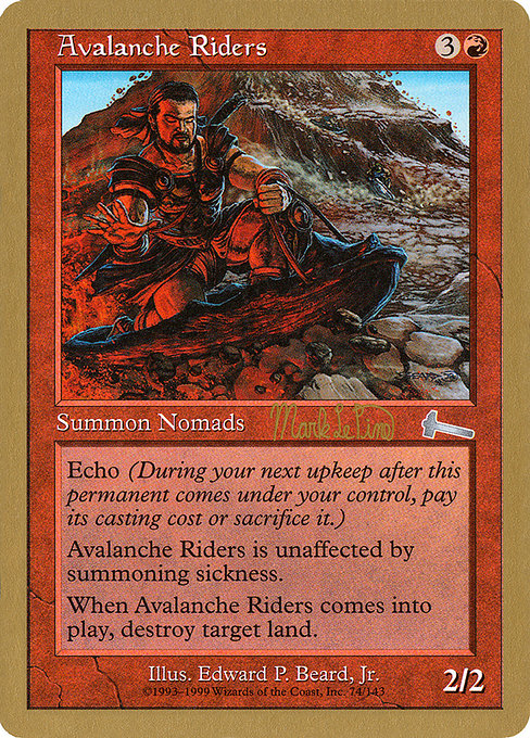 (英)なだれ乗り / Avalanche Riders【WC99】 World Championship Decks 1999 Mark Le Pine 金枠 No.022