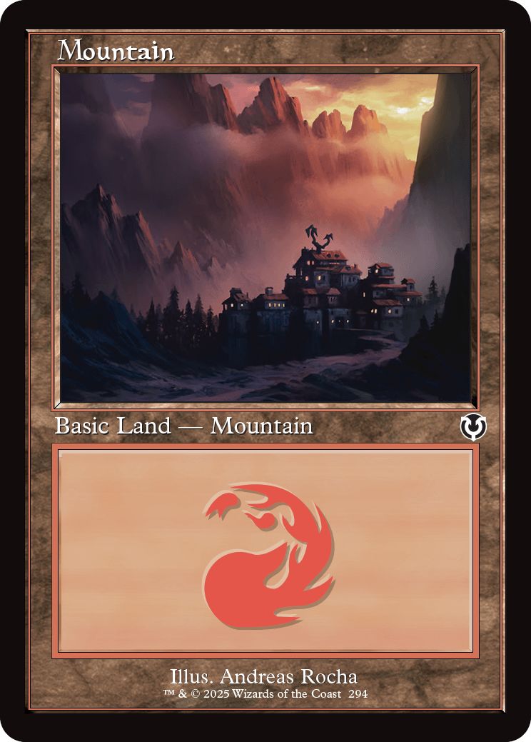 (英)【Foil】山 / Mountain【INR】旧枠 No.294