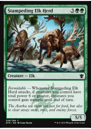 (英)突進する大鹿の群れ / Stampeding Elk Herd【DTK】 No.208
