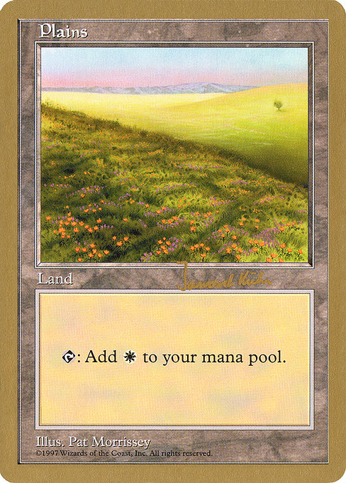 (英)平地 / Plains【WC97】 World Championship Decks 1997 Janosch Kuhn 金枠 No.097