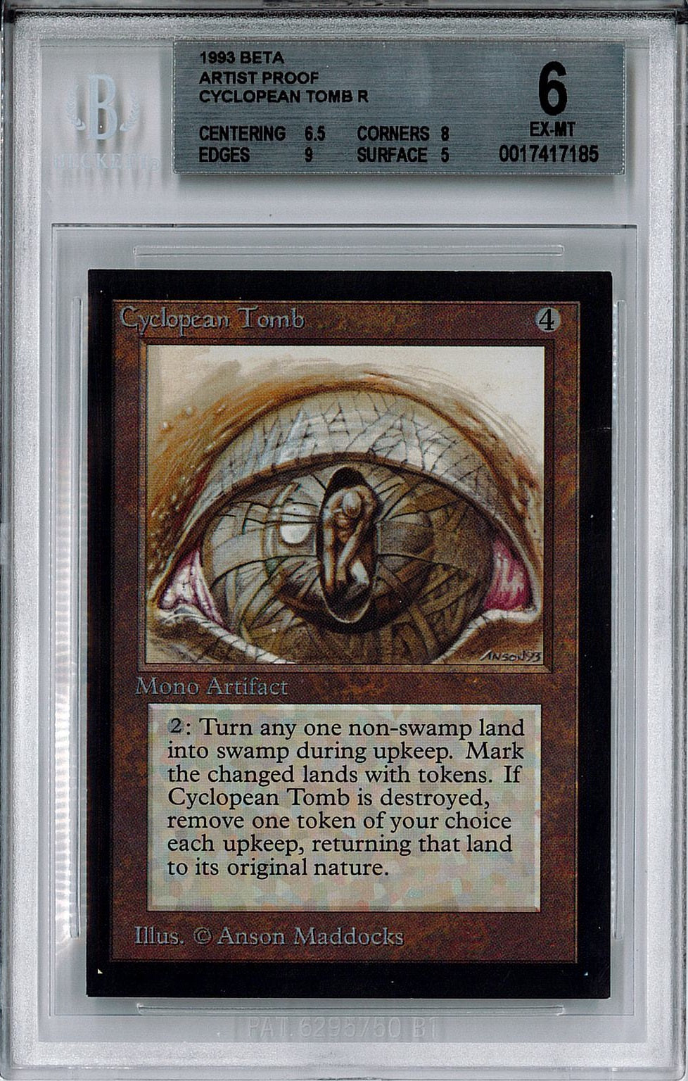 [鑑定品](英)Cyclopean Tomb【BETA】 No.241 BGS6 ID:0017417185 アーティストプルーフ ※トーナメントで使用することはできません。 [委託販売品]