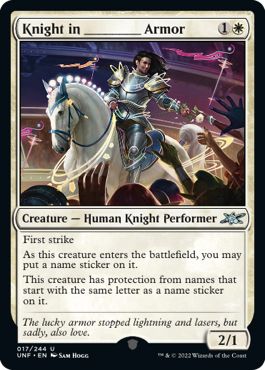 (英)【Foil】Knight in ________ Armor【UNF】 No.017