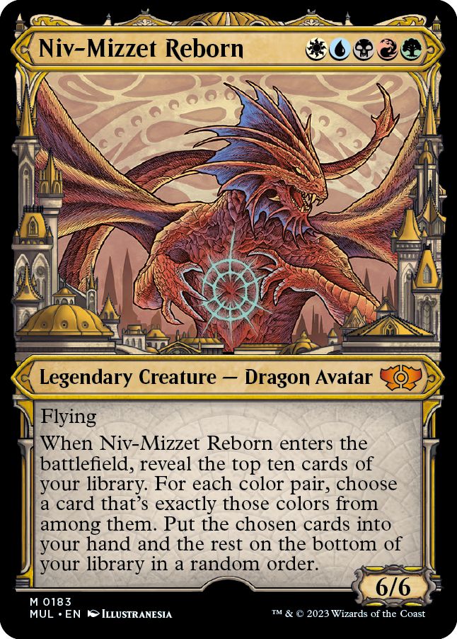 (英)【ハローFoil】ニヴ＝ミゼット再誕 / Niv-Mizzet Reborn【MUL】 No.183