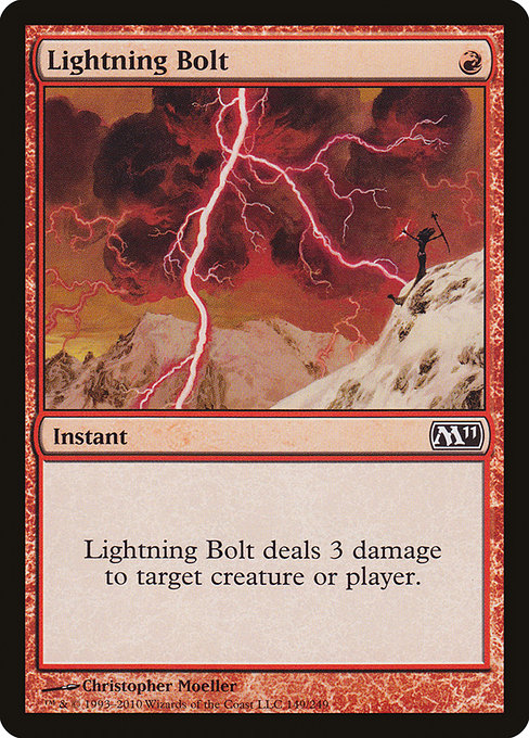 (英)【Foil】稲妻 / Lightning Bolt【M11】 No.149