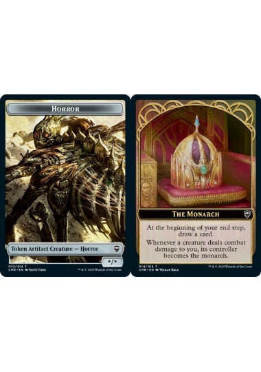 (英)【Foil】ホラートークン / Horror TokenNo.010 - 統治者トークン / The Monarch Token【CMR-TOKEN】 No.014