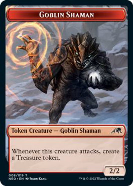(英)【Foil】ゴブリン・シャーマントークン / Goblin Shaman Token【NEO-TOKEN】 No.008