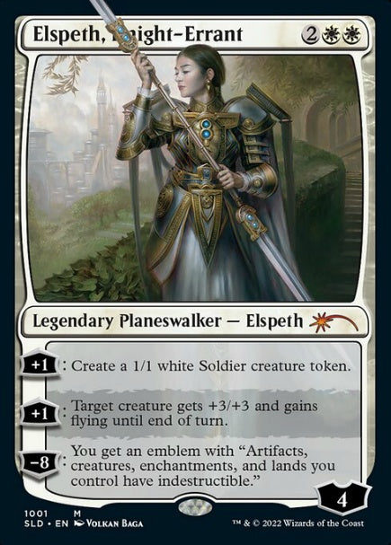 (英)【Foil】遍歴の騎士、エルズペス / Elspeth, Knight-Errant【SLD】Artist Series: Volkan Baga No.1001