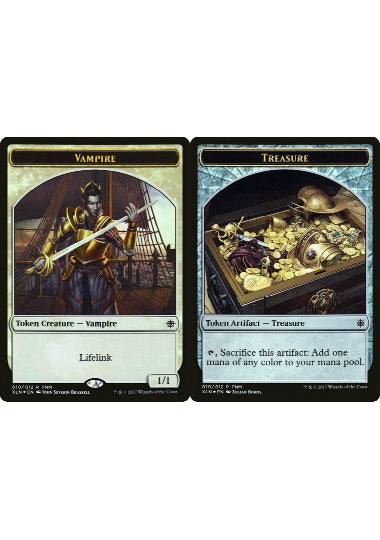(英)【Foil】吸血鬼トークン / Vampire Token - 宝物トークン / Treasure Token【PRM】FNMプロモ No.019