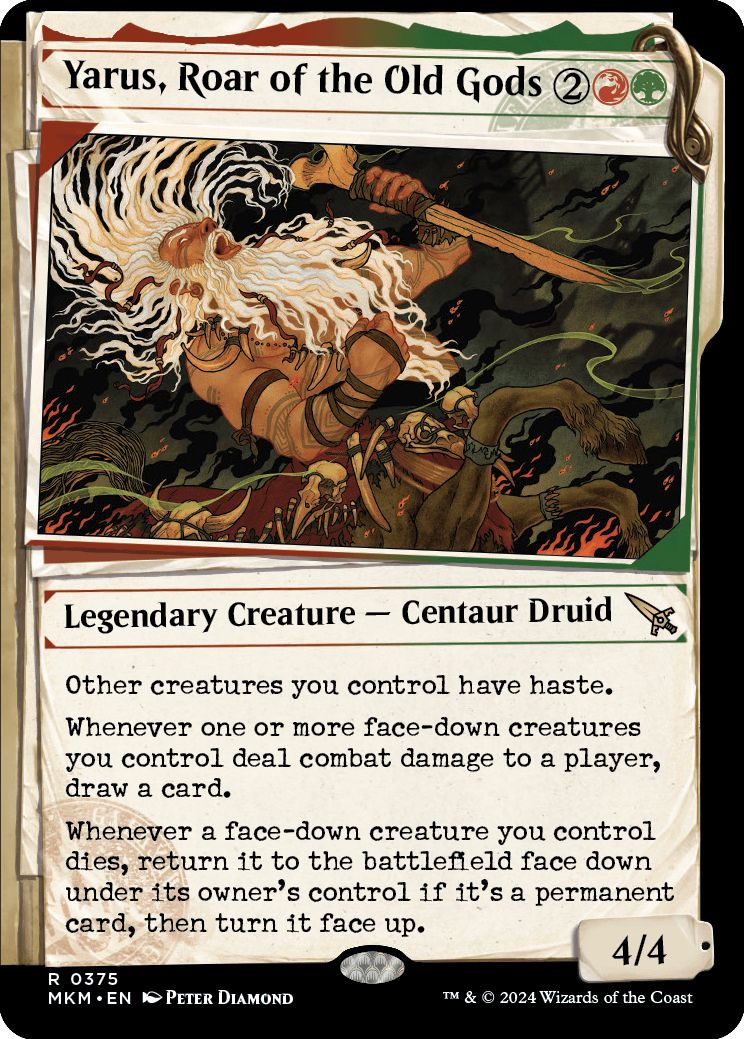 (英)【Foil】古き神々の咆哮、ヤラス / Yarus, Roar of the Old Gods ★ショーケース枠★(「事件簿」ショーケース版) 【MKM】 No.375