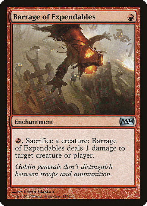 (英)【Foil】消耗品の弾幕 / Barrage of Expendables【M14】 No.127