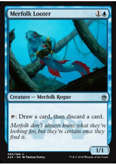 (英)【Foil】マーフォークの物あさり / Merfolk Looter【A25】 No.065
