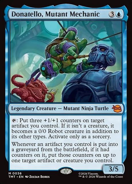 (英)【Foil】ミュータントの機械工、ドナテロ / Donatello, Mutant Mechanic【TMT】 No.036