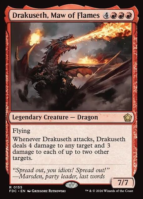 (英)炎の大口、ドラクセス / Drakuseth, Maw of Flames【FDC】 No.155