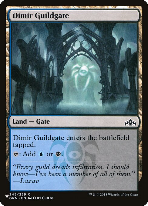 (英)ディミーアのギルド門 / Dimir Guildgate【GRN】 PWシンボル付き再販 No.245