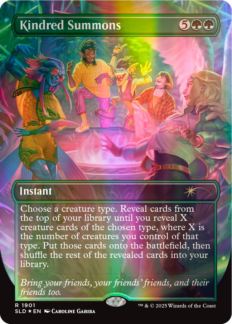 (英)【Foil】同族の召喚 / Kindred Summons【SLD】Secret Lair Commander Deck: Everyone's Invited No.1901