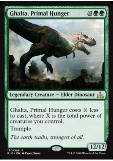 (英)【Foil】原初の飢え、ガルタ / Ghalta, Primal Hunger【RIX】 No.130