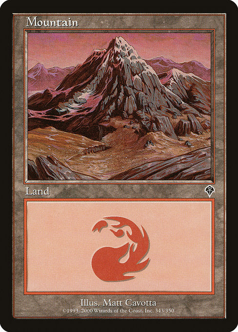 (英)【Foil】山 / Mountain【INV】 No.343