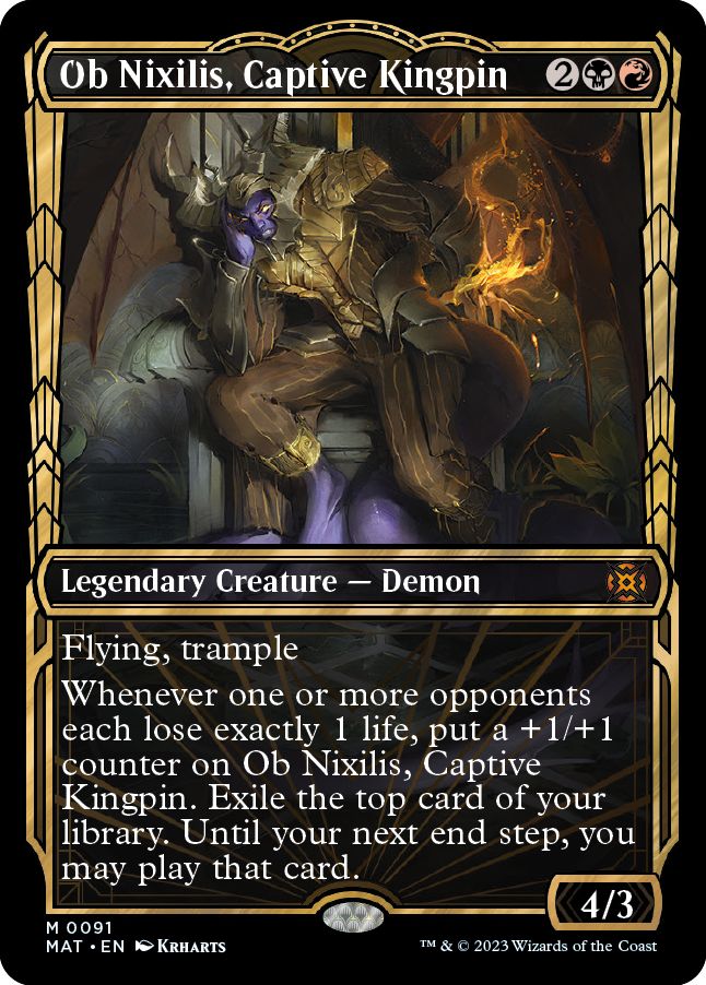 (英)囚われの黒幕、オブ・ニクシリス / Ob Nixilis, Captive Kingpin ★ショーケース枠★(次元ブースター・ファン) 【MAT】 No.091