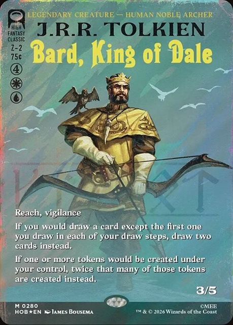 (英)【Surge-Foil】谷間の国の王、バルド / Bard, King of Dale ★ショーケース枠★(「ブックカバー・カード」) 【HOB】 No.280