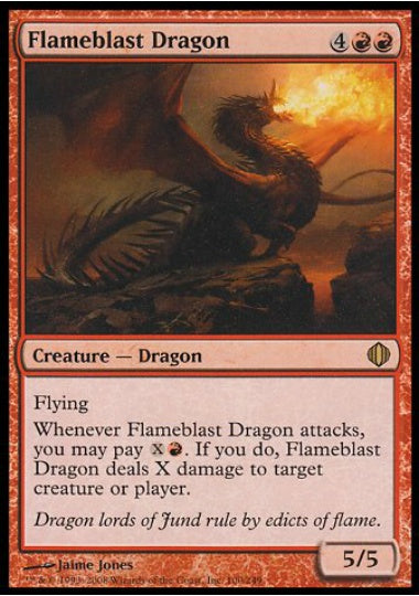 (英)【Foil】炎破のドラゴン / Flameblast Dragon【ALA】 No.100