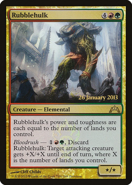 (英)【Foil】瓦礫鬼 / Rubblehulk【GTC】プレリリースプロモ No.191