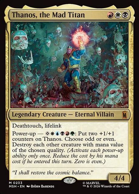 (英)【Foil】マッドタイタン、サノス / Thanos, the Mad Titan【MSH】 No.233